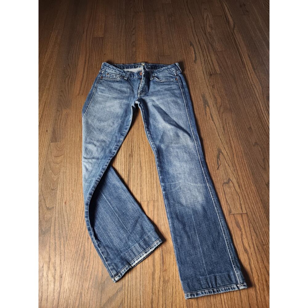 7 For All Mankind Blue Flare Jeans